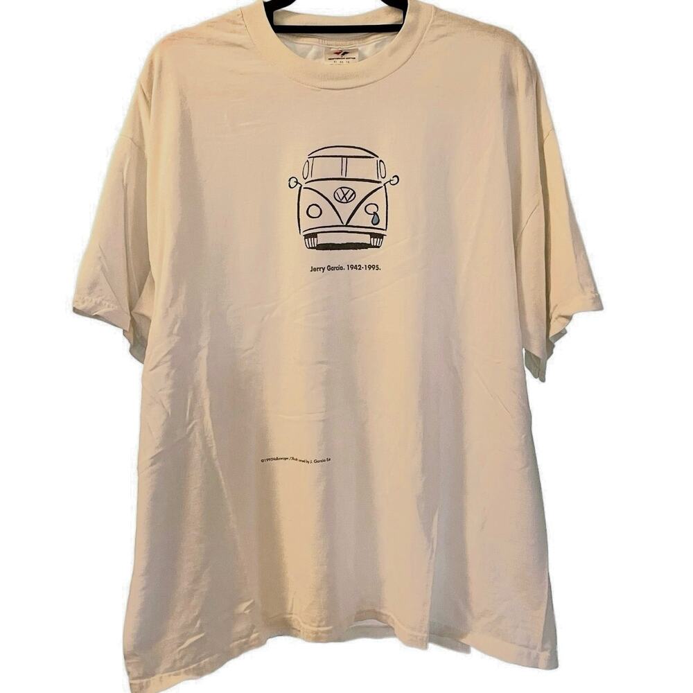 Vintage 90s Jerry Garcia Memorial 1995 Volkswagen Shirt Adult XL
